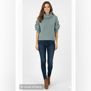 Ann Taylor Sage Cowl Neck Sweater